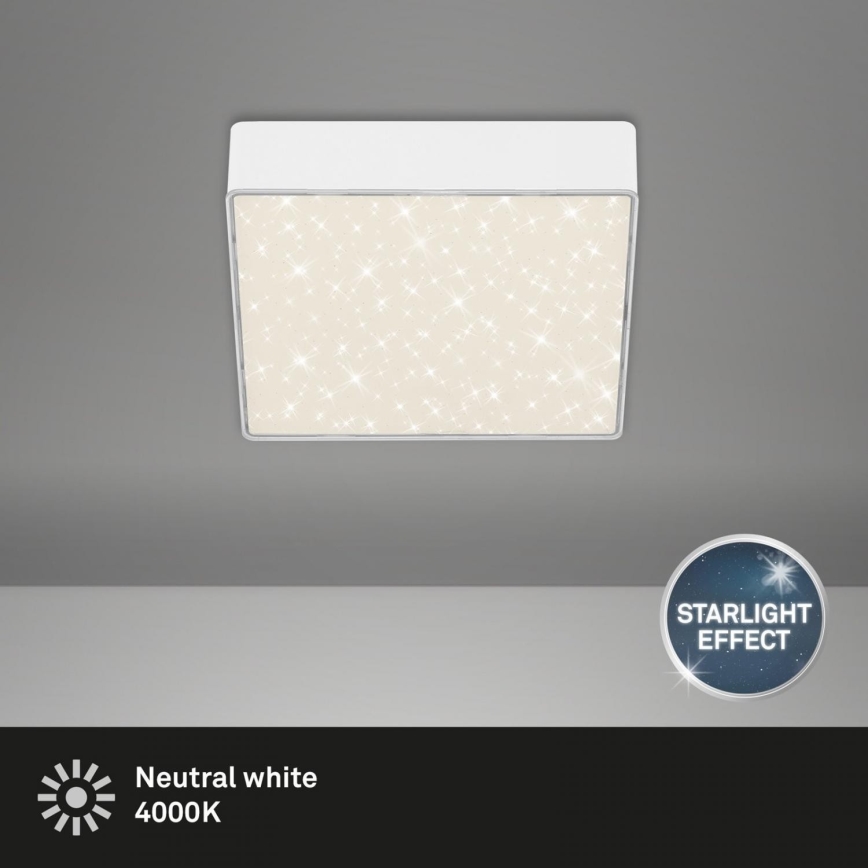 Briloner 7076-416 - Iluminação de teto LED STAR SKY LED/11W/230V 4000K 15x15 cm branco