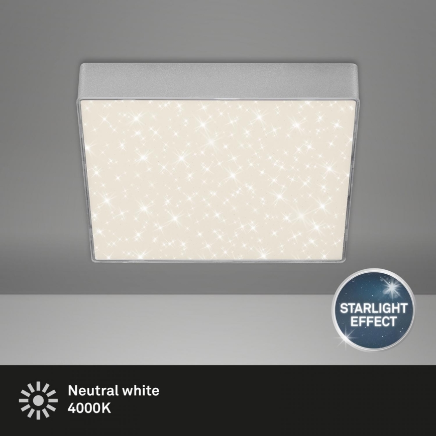 Briloner 7077-414 - Iluminação de teto LED STAR SKY LED/16W/230V 4000K 21x21 cm prateado