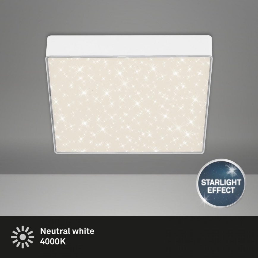 Briloner 7077-416 - Iluminação de teto LED STAR SKY LED/16W/230V 4000K 21x21 cm branco