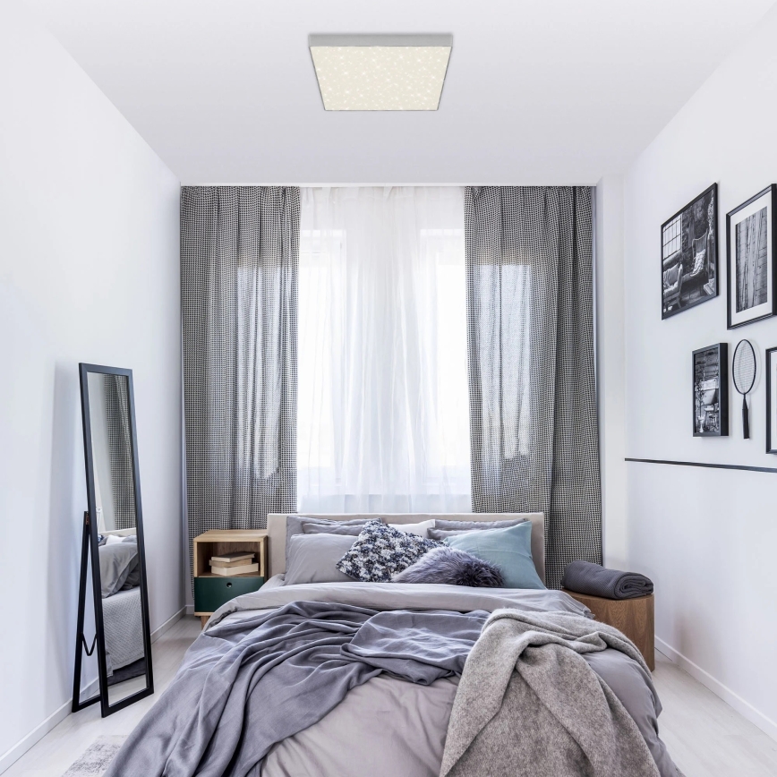 Briloner 7078-414 - Iluminação de teto LED STAR SKY LED/21W/230V 4000K 28x28 cm prateado