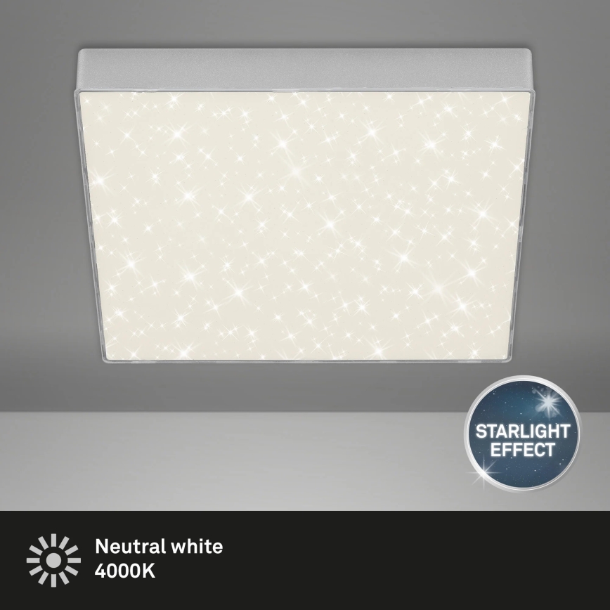 Briloner 7078-414 - Iluminação de teto LED STAR SKY LED/21W/230V 4000K 28x28 cm prateado