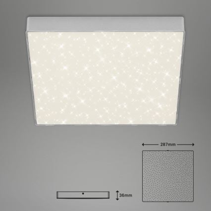 Briloner 7078-414 - Iluminação de teto LED STAR SKY LED/21W/230V 4000K 28x28 cm prateado