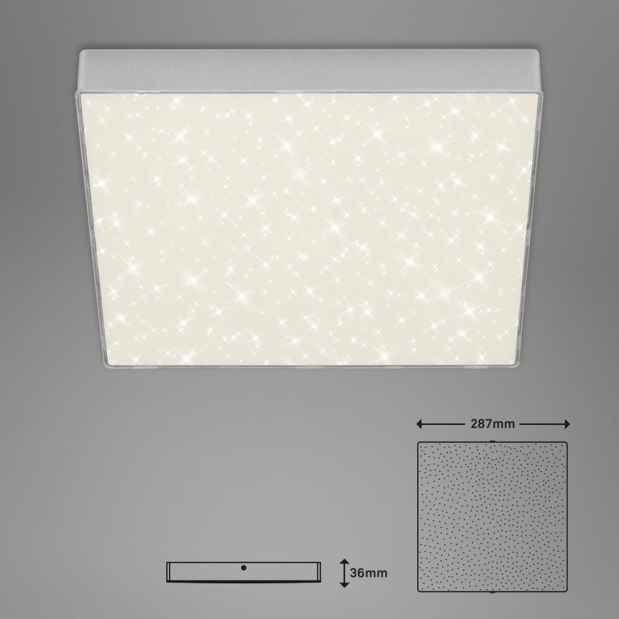 Briloner 7078-414 - Iluminação de teto LED STAR SKY LED/21W/230V 4000K 28x28 cm prateado