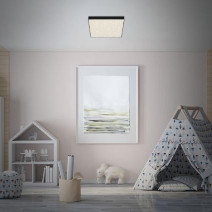 Briloner 7078-415 - Iluminação de teto LED STAR SKY LED/21W/230V 4000K 28x28 cm preto