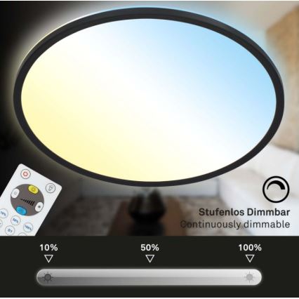 Briloner 7079-015 - Iluminação de teto LED com regulação SLIM LED/18W/230V 2700-6500K + controlo remoto