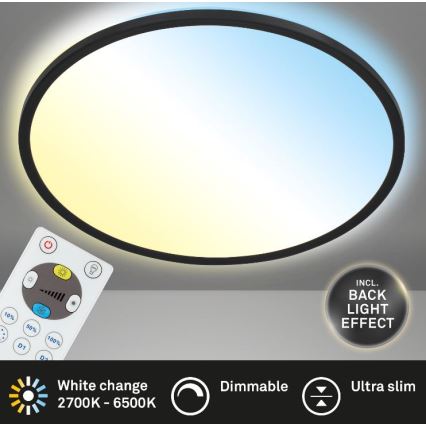 Briloner 7079-015 - Iluminação de teto LED com regulação SLIM LED/18W/230V 2700-6500K + controlo remoto