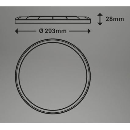 Briloner 7079-016 - Iluminação de teto LED com regulação SLIM LED/18W/230V 2700-6500K + controlo remoto