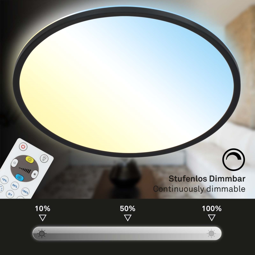Briloner 7080-015 - Iluminação de teto LED com regulação SLIM LED/22W/230V 2700-6500K + controlo remoto