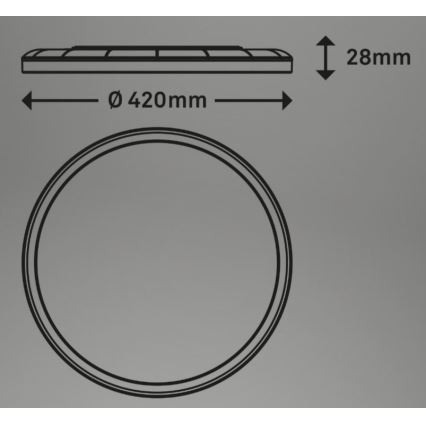 Briloner 7080-015 - Iluminação de teto LED com regulação SLIM LED/22W/230V 2700-6500K + controlo remoto