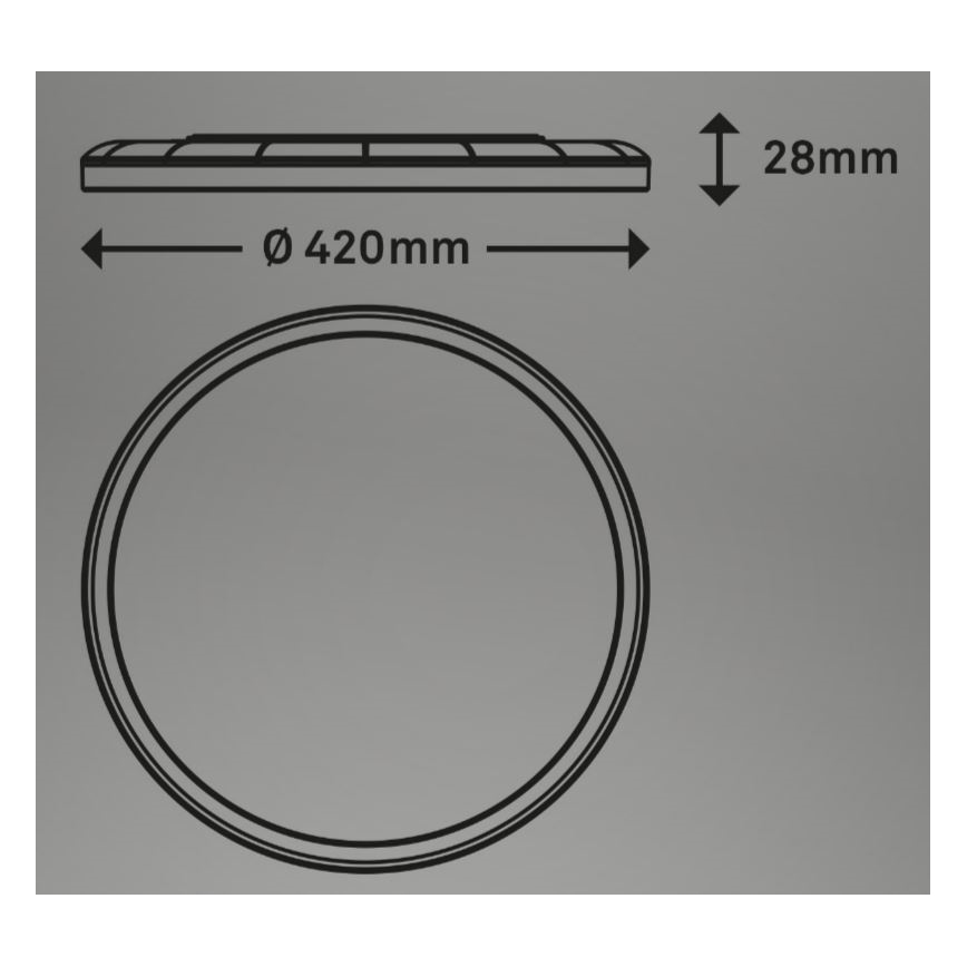 Briloner 7080-015 - Iluminação de teto LED com regulação SLIM LED/22W/230V 2700-6500K + controlo remoto