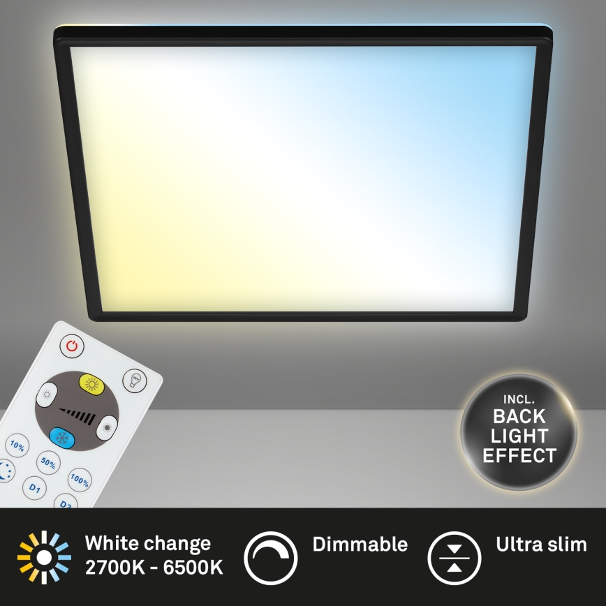 Briloner 7081-015 - Iluminação de teto LED com regulação SLIM LED/18W/230V 2700-6500K + controlo remoto