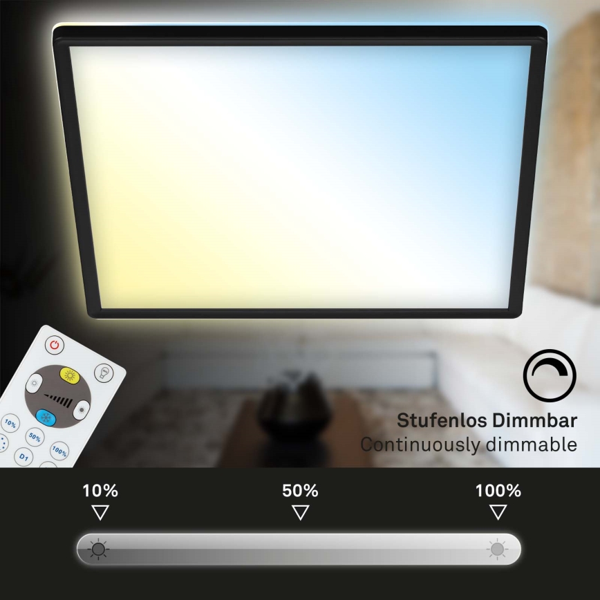 Briloner 7081-015 - Iluminação de teto LED com regulação SLIM LED/18W/230V 2700-6500K + controlo remoto