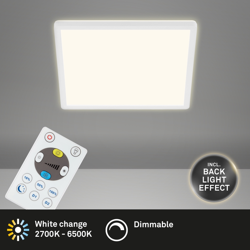 Briloner 7081-016 - Iluminação de teto LED com regulação SLIM LED/18W/230V 2700-6500K + controlo remoto