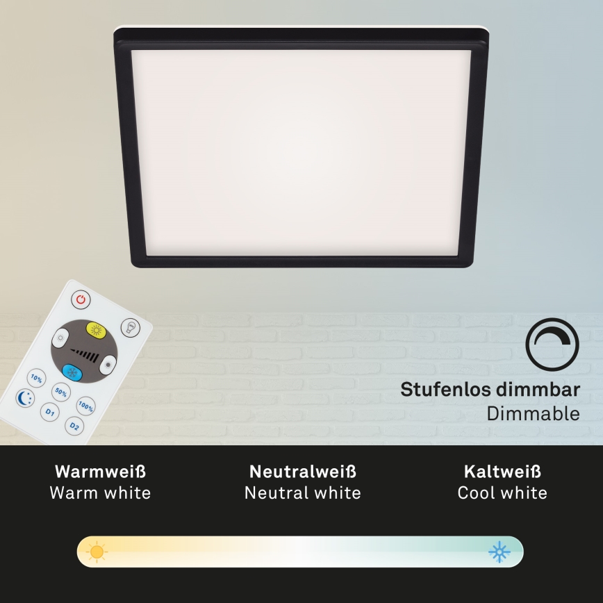 Briloner 7082-015 - Iluminação de teto LED com regulação SLIM LED/22W/230V 2700-6500K + controlo remoto