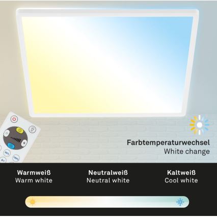 Briloner 7082-016 - Iluminação de teto LED com regulação SLIM LED/22W/230V 2700-6500K + controlo remoto