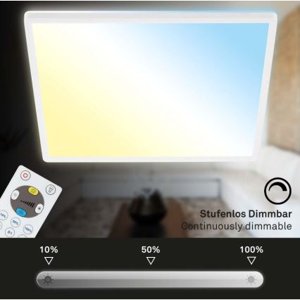 Briloner 7082-016 - Iluminação de teto LED com regulação SLIM LED/22W/230V 2700-6500K + controlo remoto