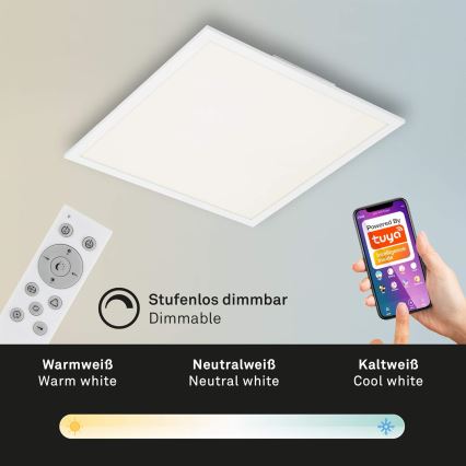 Briloner 7087-016 - LED RGBW Iluminação com regulação SMART LED/24W/230V 3000-6500K Wi-Fi Tuya + comando