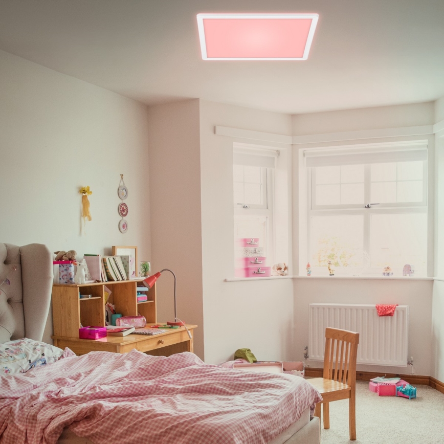 Briloner 7091-416 - Iluminação de teto LED RGBW com regulação SLIM LED/22W/230V + controlo remoto