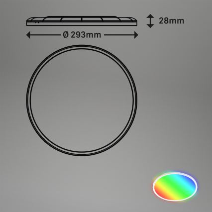 Briloner 7092-416 - Iluminação de teto RGBW com regulação SLIM LED/15W/230V + controlo remoto