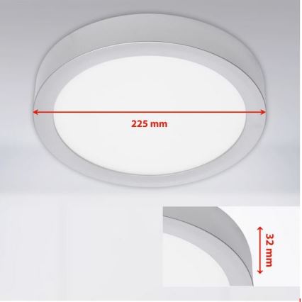 Briloner 7117-414 - Iluminação de teto LED FIRE LED/16,5W/230V 4000K