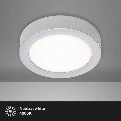 Briloner 7122-014 - Candeeiro de tecto LED FIRE LED/11W/230V 3000K Ø 17 cm prateado