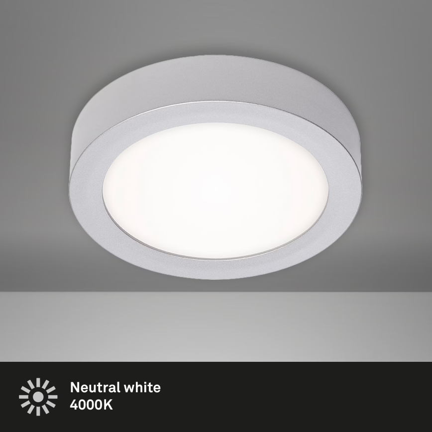 Briloner 7122-014 - Candeeiro de tecto LED FIRE LED/11W/230V 3000K Ø 17 cm prateado