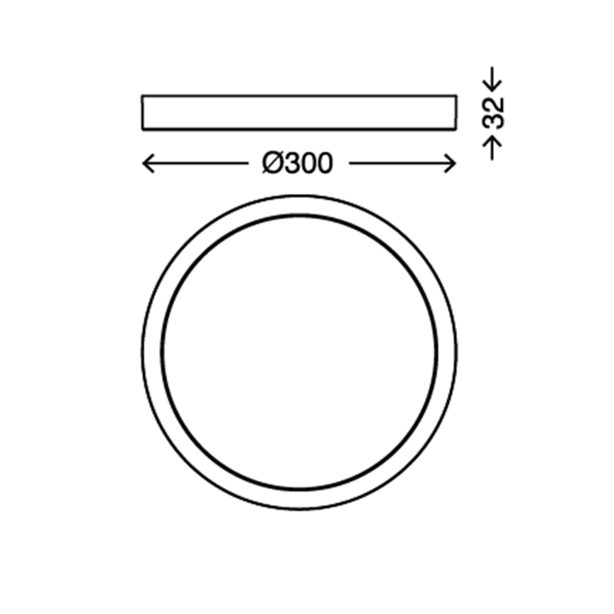 Briloner 7132-014 - Iluminação de teto de casa de banho LED FIRE LED/21W/230V 3000K IP44
