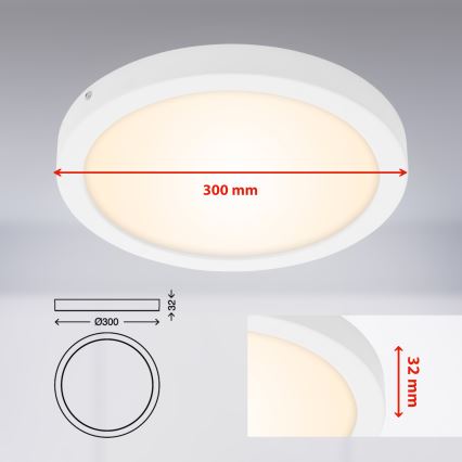 Briloner 7141-016 - Iluminação de teto LED FIRE LED/21W/230V
