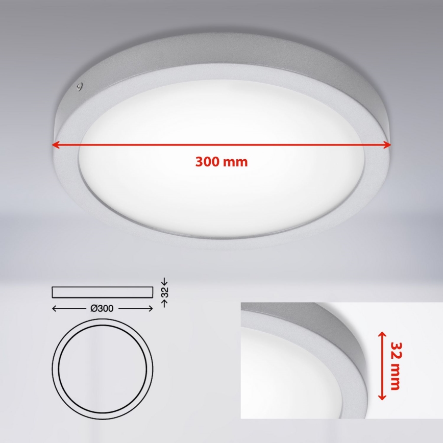 Briloner 7141-414 - Iluminação de teto LED FIRE LED/21W/230V 4000K