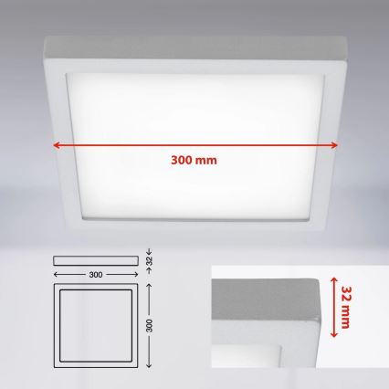 Briloner 7142-414 - Iluminação de teto LED FIRE LED/21W/230V 4000K