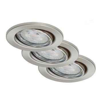 Briloner 7148-032 - CONJUNTO 3xIluminação de casa de banho LED com regulação 1xGU10/5W/230V IP23