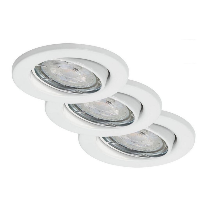Briloner 7148-036 - CONJUNTO 3xIluminação de casa de banho LED com regulação 1xGU10/5W/230V IP23