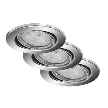 Briloner 7148-038 - CONJUNTO 3xIluminação de casa de banho LED com regulação 1xGU10/5W/230V IP23