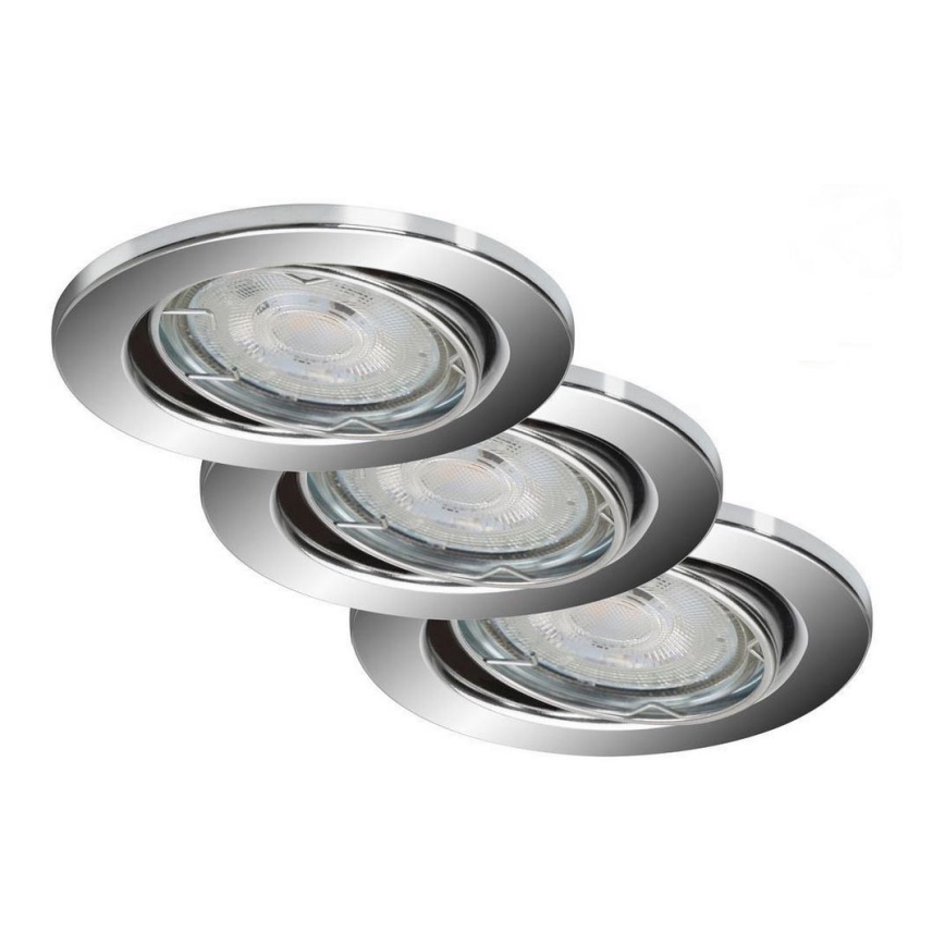 Briloner 7148-038 - CONJUNTO 3xIluminação de casa de banho LED com regulação 1xGU10/5W/230V IP23