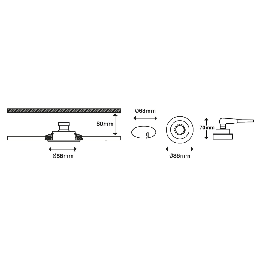 Briloner 7148-038 - CONJUNTO 3xIluminação de casa de banho LED com regulação 1xGU10/5W/230V IP23