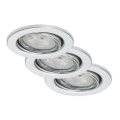 Briloner 7148-039 - CONJUNTO 3xIluminação de casa de banho LED com regulação GU10/5,5W/230V IP23