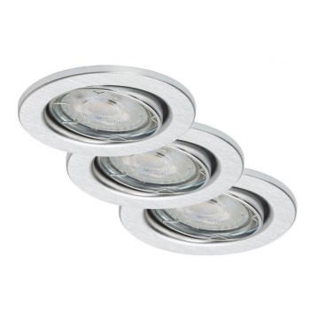 Briloner 7148-039 - CONJUNTO 3xIluminação de casa de banho LED com regulação GU10/5,5W/230V IP23
