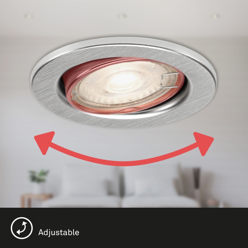 Briloner 7148-039 - CONJUNTO 3xIluminação de casa de banho LED com regulação GU10/5,5W/230V IP23