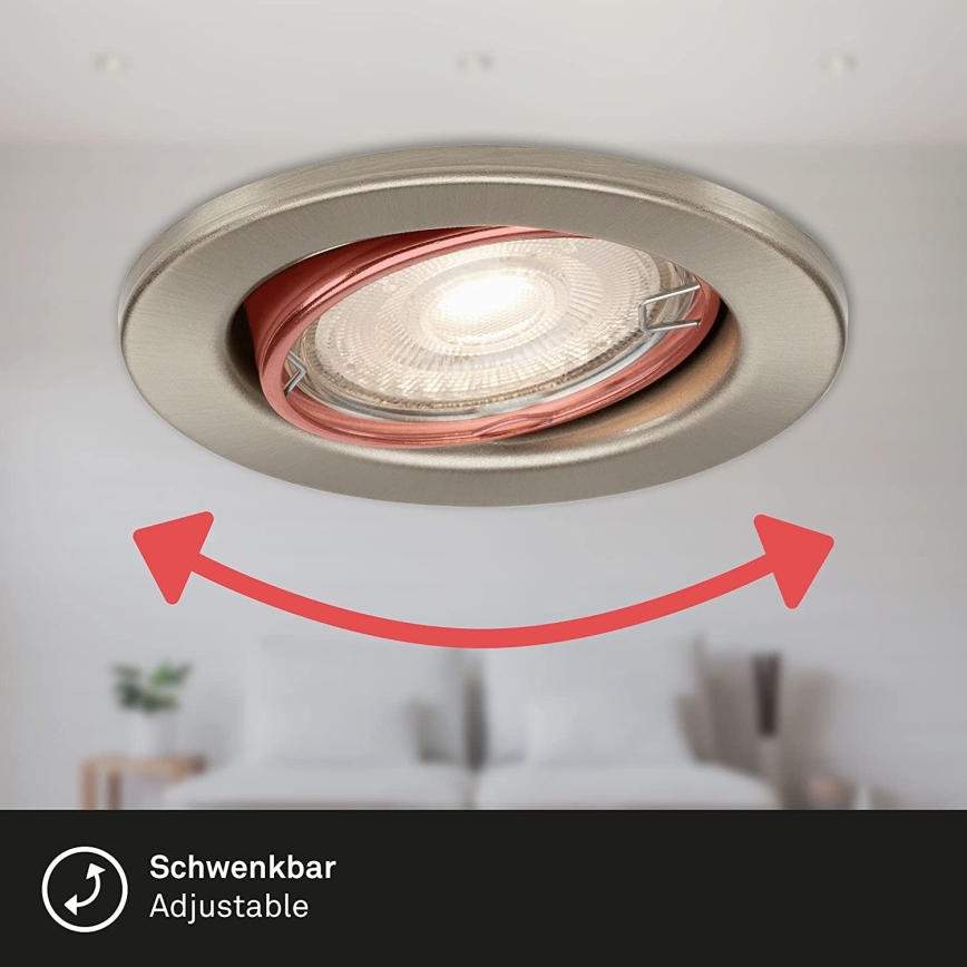 Briloner 7149-032 - CONJUNTO 3xIluminação de casa de banho LED com regulação 1xGU10/5W/230V IP23