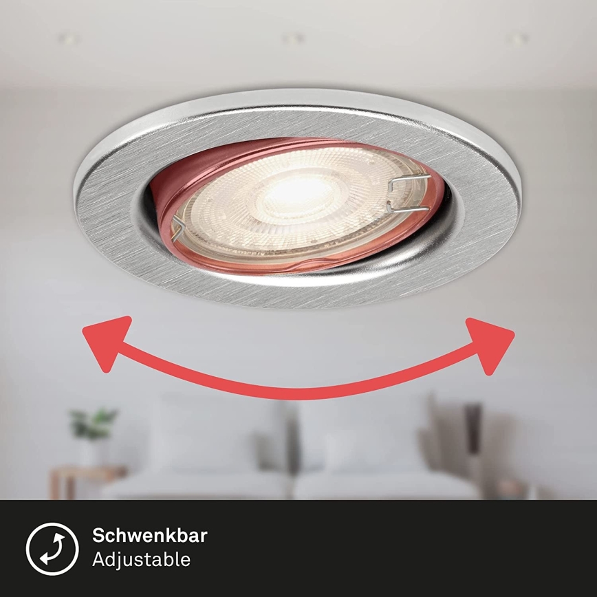Briloner 7149-039 - CONJUNTO 3xIluminação de casa de banho LED com regulação 1xGU10/5W/230V IP23