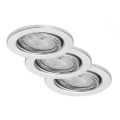 Briloner 7149-039 - CONJUNTO 3xLED Luminária de banheiro dimmerizável 1xGU10/5W/230V IP23