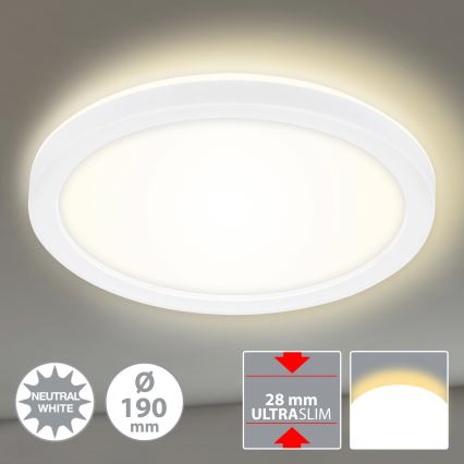 Briloner 7150-416 - Iluminação de teto LED SLIM LED/12W/230V d. 19 cm