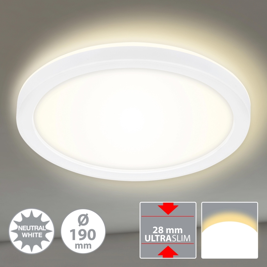 Briloner 7150-416 - Iluminação de teto LED SLIM LED/12W/230V d. 19 cm