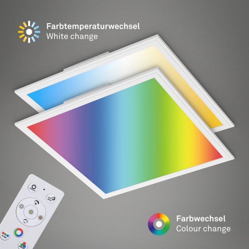 Briloner 7152-016 - Painel integrado LED RGB com regulação COLOUR LED/24W/230V 3000-6500K + comando