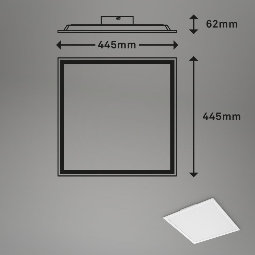 Briloner 7152-016 - Painel integrado LED RGB com regulação COLOUR LED/24W/230V 3000-6500K + comando