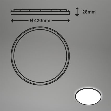 Briloner 7157-415 - Iluminação de teto LED SLIM LED/22W/230V diâmetro 42 cm