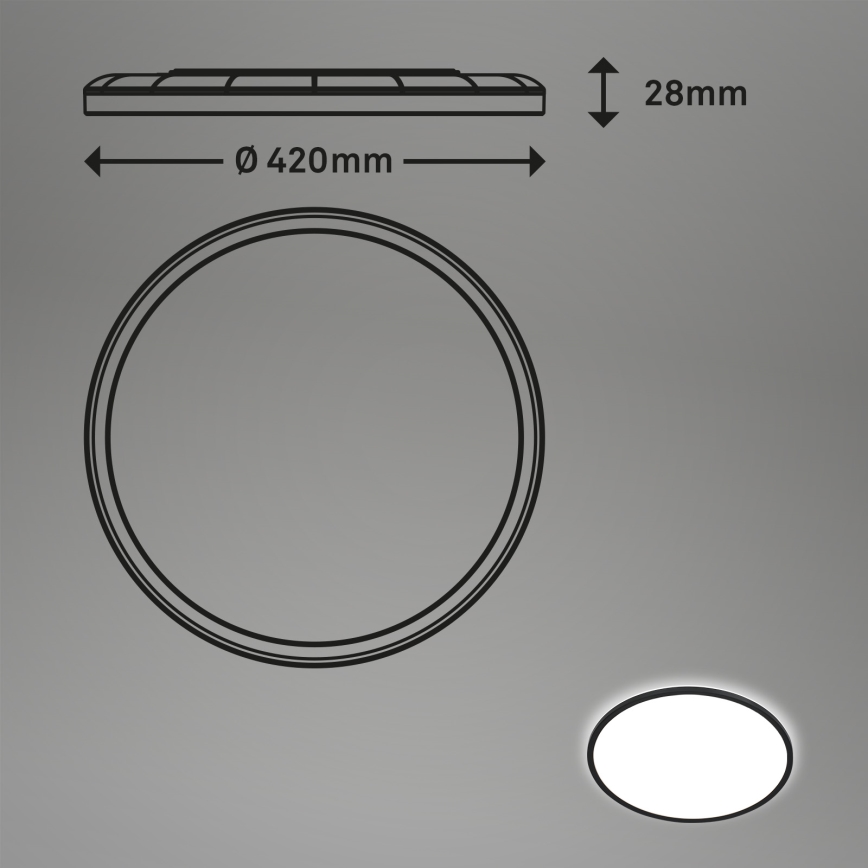 Briloner 7157-415 - Iluminação de teto LED SLIM LED/22W/230V diâmetro 42 cm
