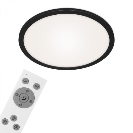 Briloner 7168-015 - Iluminação de teto LED com regulação PIATTO LED/22W/230V 3000-6500K diâmetro 40 cm preto + comando