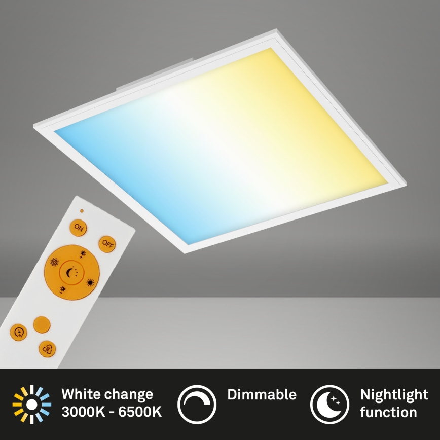 Briloner 7179-016 - Luminária de teto LED dimmerizável PIATTO LED/24W/230V 3000-6500K + controlo remoto