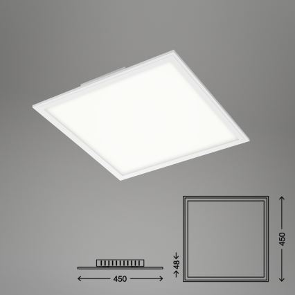 Briloner 7179-016 - Luminária de teto LED dimmerizável PIATTO LED/24W/230V 3000-6500K + controlo remoto